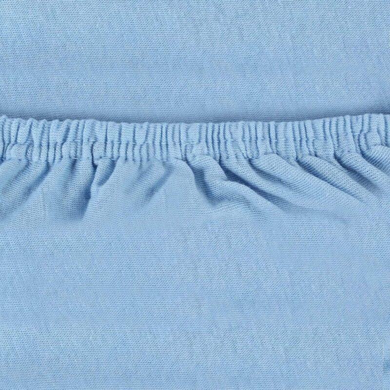 Cuddles Collection Two Pack Cot Bed Jersey Sheets - Blue