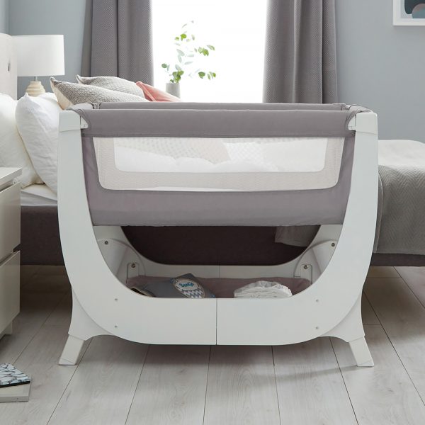 Shnuggle Air Bedside Crib - Dove Grey