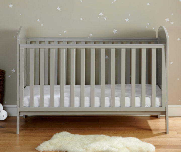 Babymore Aston Drop Side Cot Bed - Grey