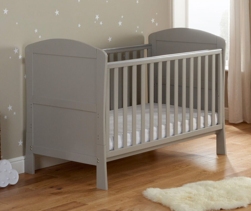 Babymore Aston Drop Side Cot Bed - Grey