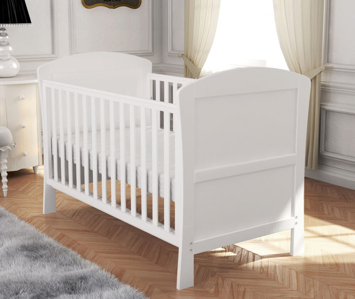 Babymore Aston Drop Side Cot Bed - White