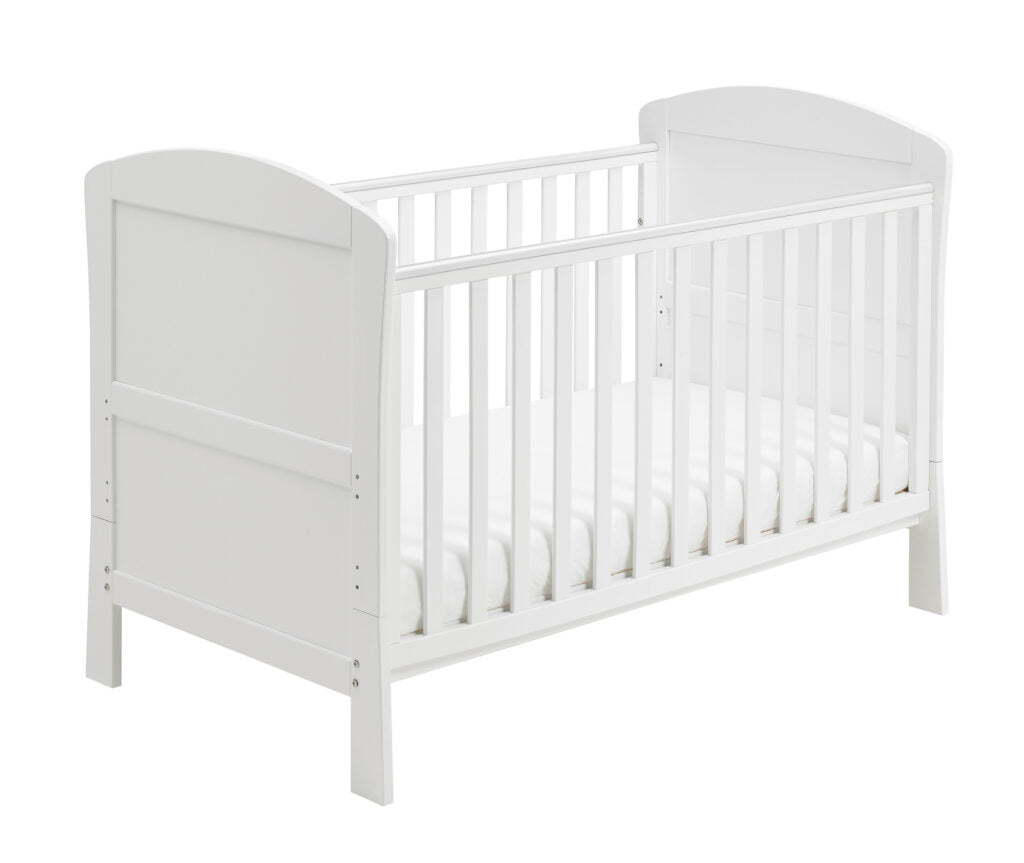 Babymore Aston Drop Side Cot Bed - White