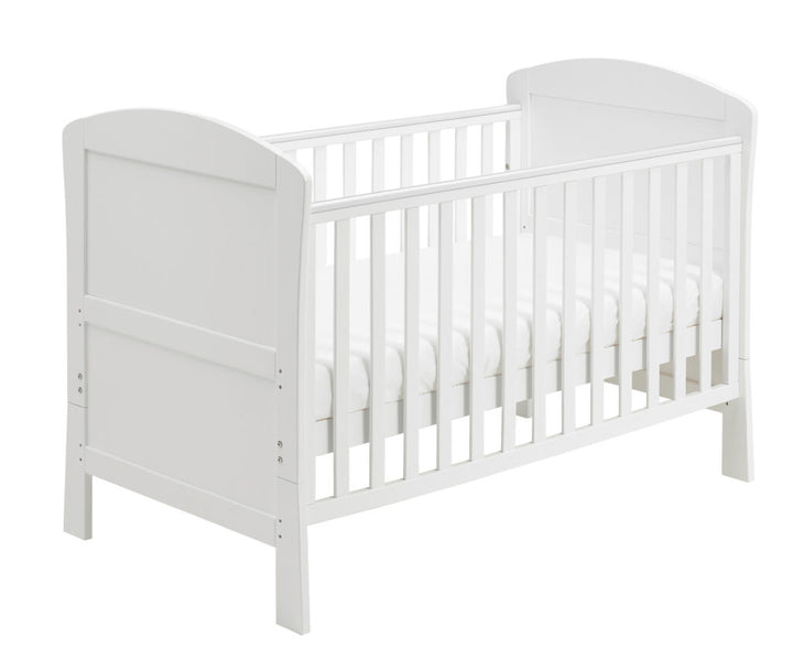 Babymore Aston Drop Side Cot Bed - White