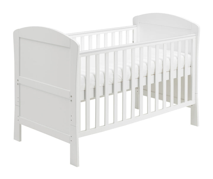 Babymore Aston Drop Side Cot Bed - White