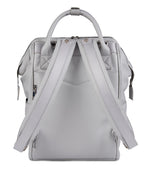 Bababing Vegan Leather Mani Backpack Changing Bag - Dove Grey