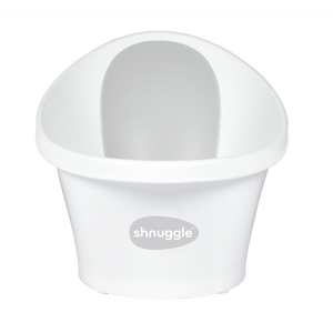 Shnuggle Baby Bath With Plug & Foam Backrest - White