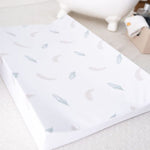 Gilded Bird Boho Feathers Green Wedge Changing Mat