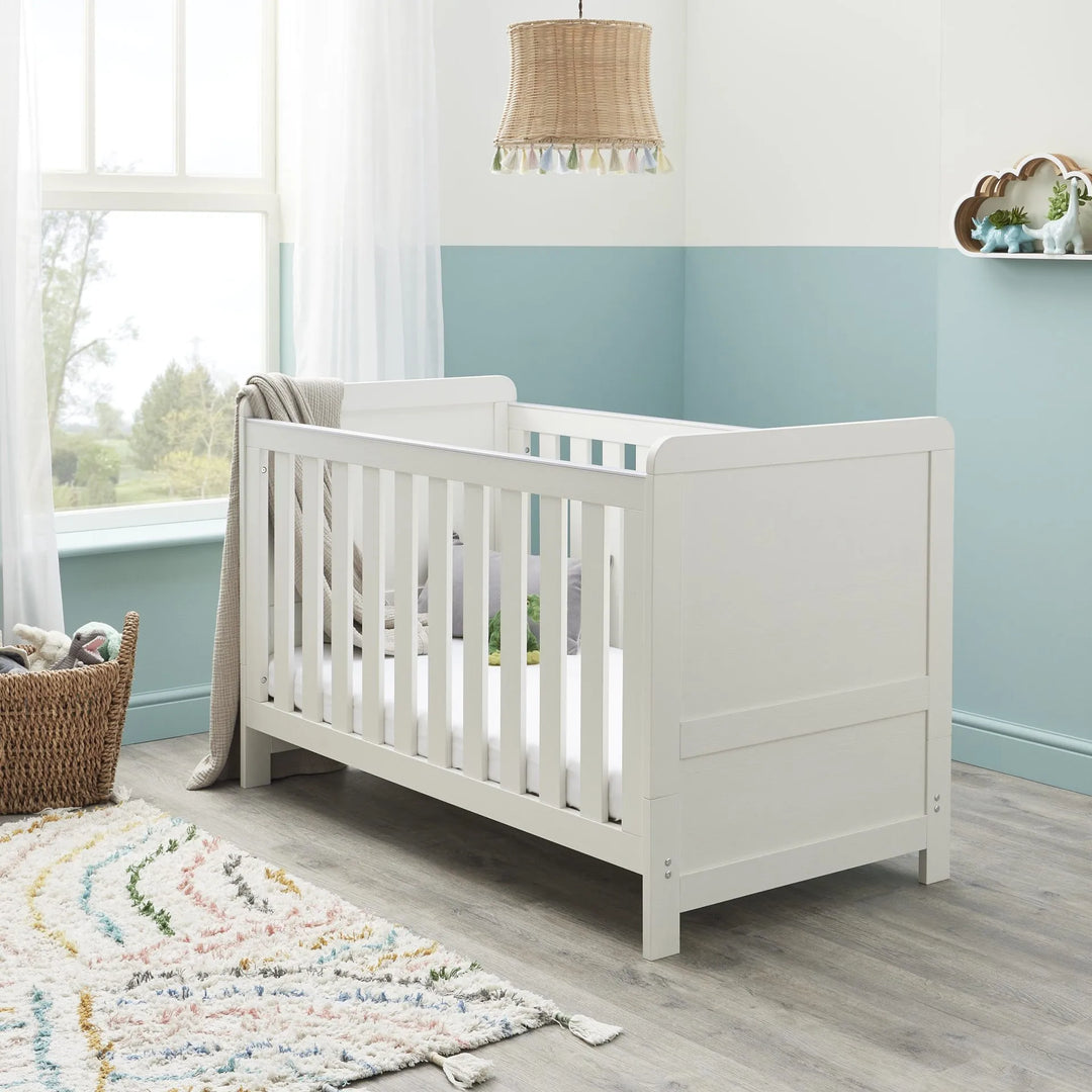 Babymore Caro Cot Bed – Whitewash