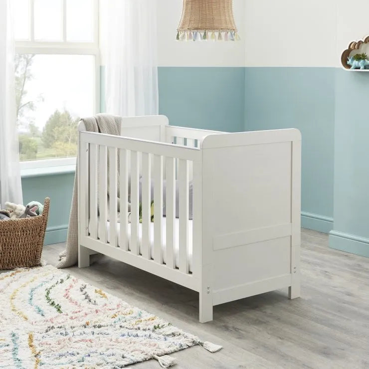 Babymore Caro Mini Cot Bed – Whitewash