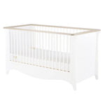 CuddleCo Clara 3 Piece Nursery Furniture Set  - White & Ash