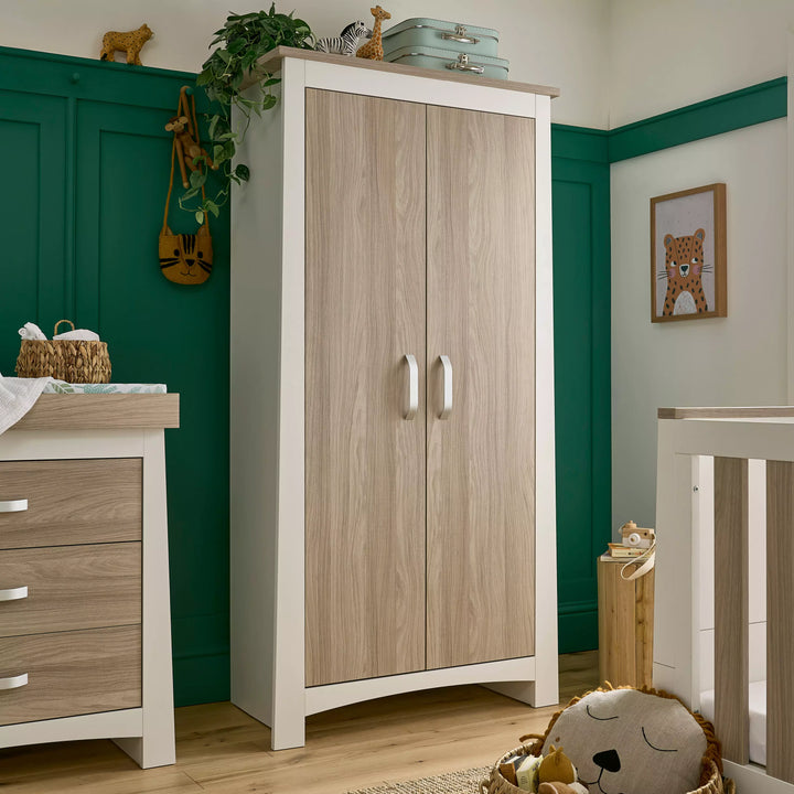 Cuddleco Ada Nursery Wardrobe - White & Ash