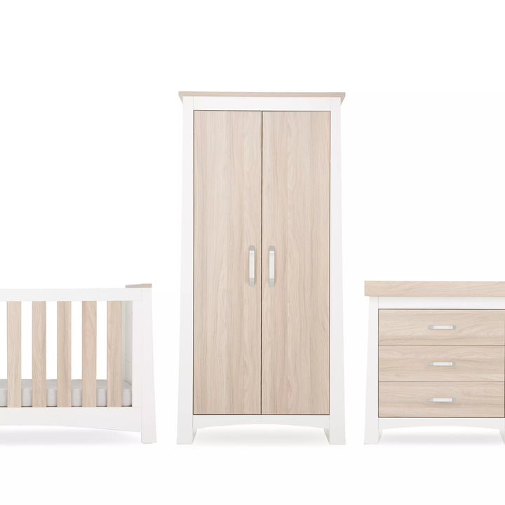 Cuddleco Ada 3 Piece Nursery Furniture Set - White & Ash