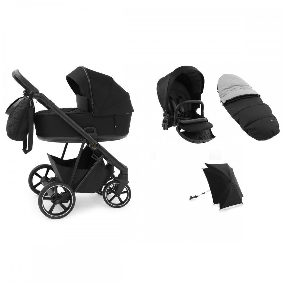 Babystyle Prestige Vogue 2 in 1 Pram - Black/Ebony