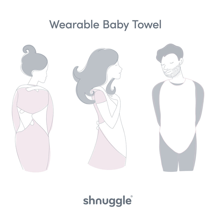 Shnuggle Wearable Baby Towel - White