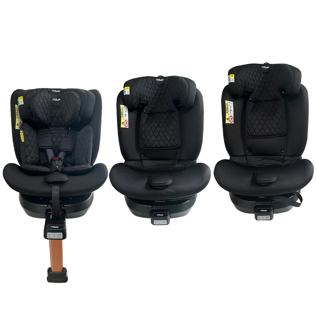 My Babiie MBCSSPIN i-Size (40-150cm) Spin Car Seat - Quilted Black