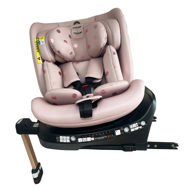 My Babiie Samantha Faiers iSize Pink Polka Spin Car Seat (40-150cm)