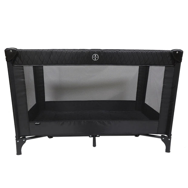 My Babiie Black Quilted Travel Cot