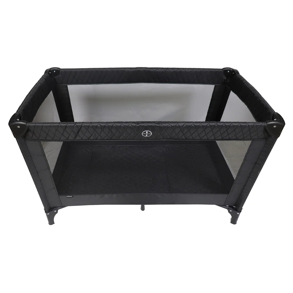 My Babiie Black Quilted Travel Cot
