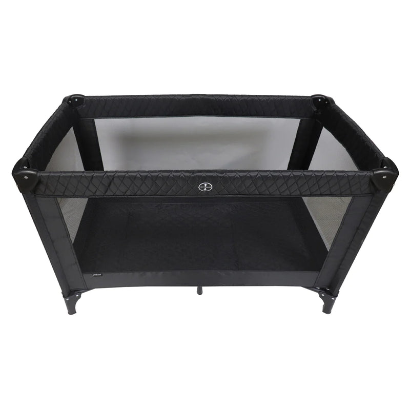 My Babiie Black Quilted Travel Cot