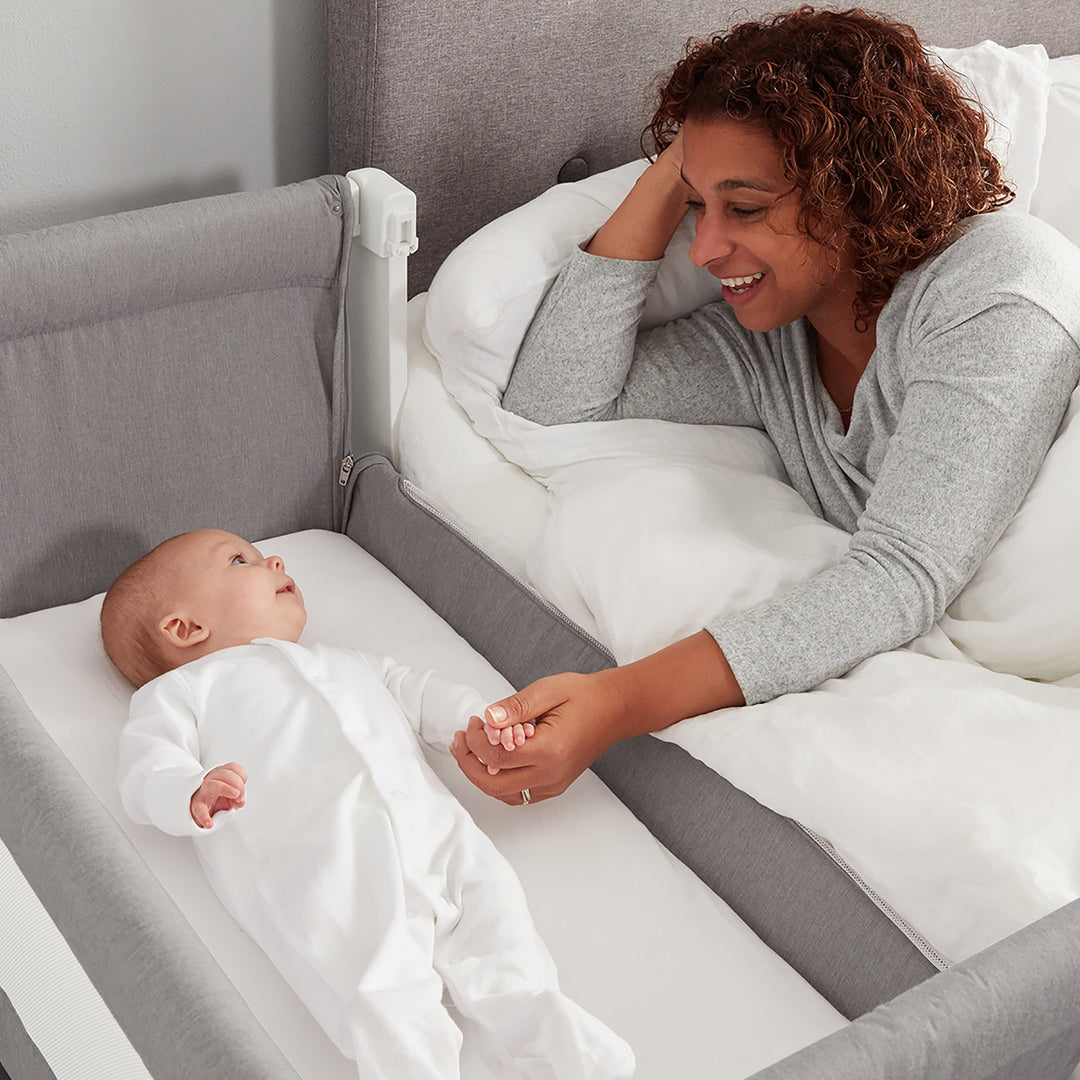 Shnuggle Air Bedside Crib - Dove Grey