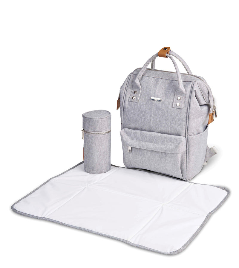 Bababing Backpack Changing Bag - Grey Marl