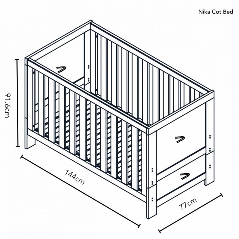 Obaby Nika 2 Piece Room Set - Grey Wash