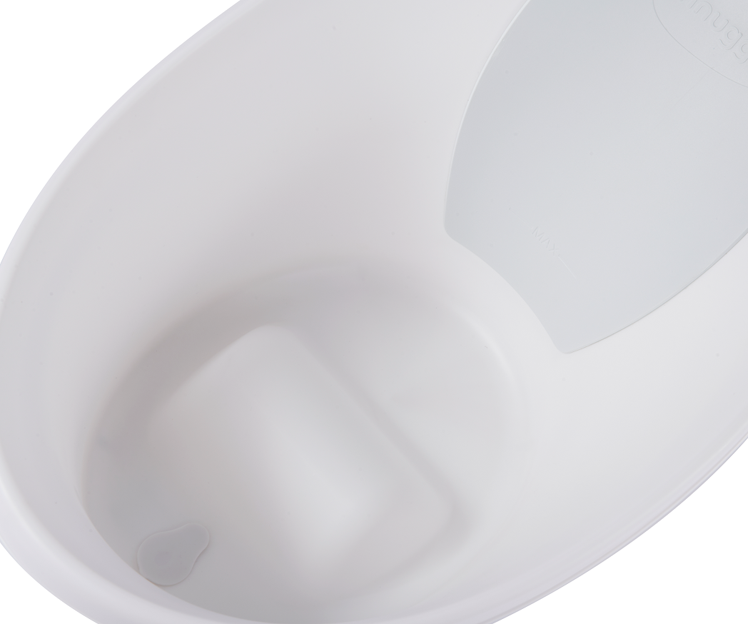 Shnuggle Newborn Support and Baby Bath Bundle - White/Grey