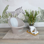Shnuggle Baby Bath With Plug & Foam Backrest - Taupe