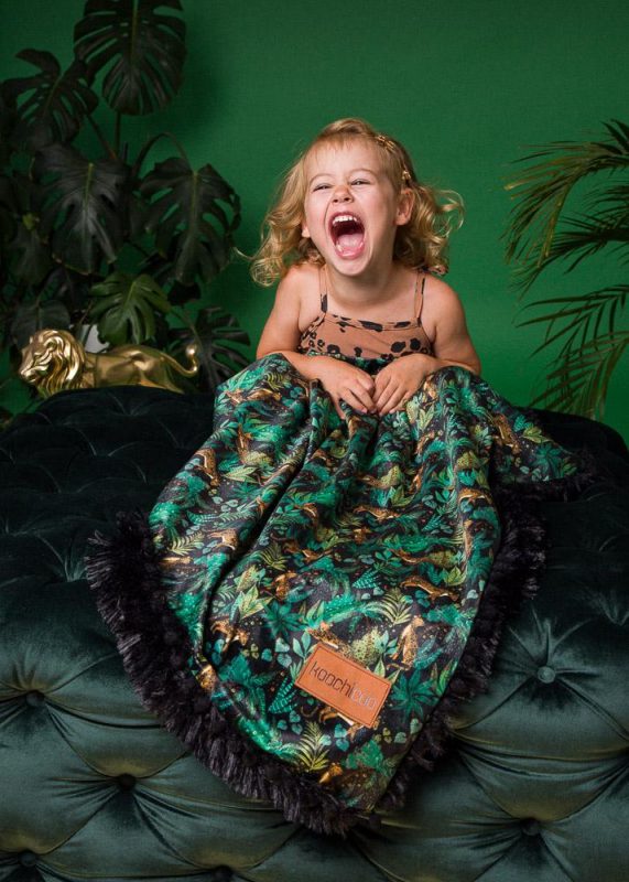 Bizzi Growin Koochicoo Fluffy Baby Blanket - Jungle Roar