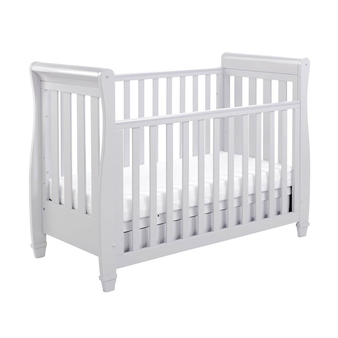 Babymore Eva Sleigh Drop Side Cot Bed - Grey