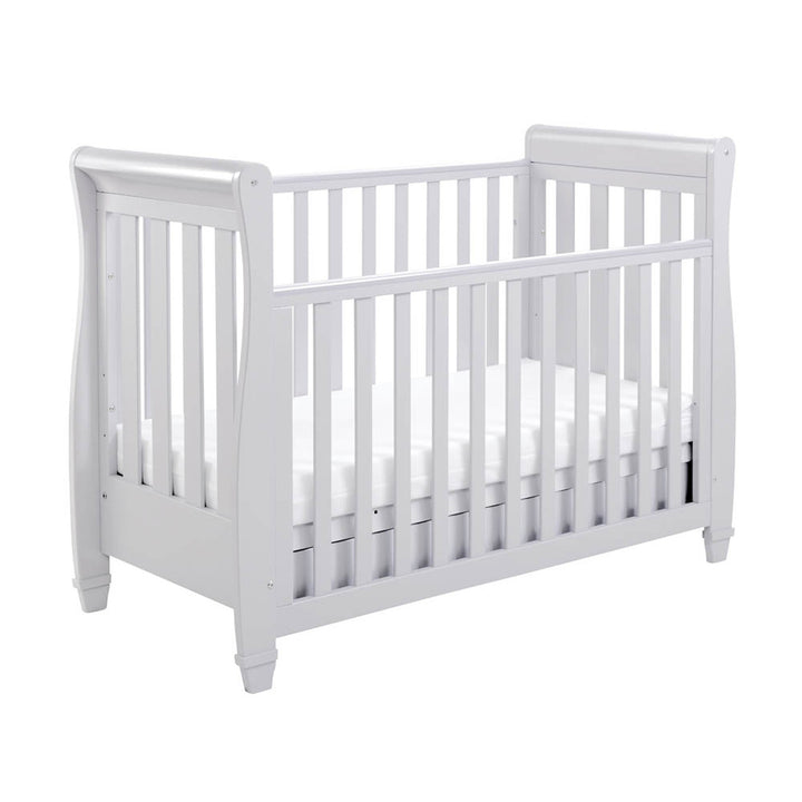 Babymore Eva Sleigh Drop Side Cot Bed - Grey