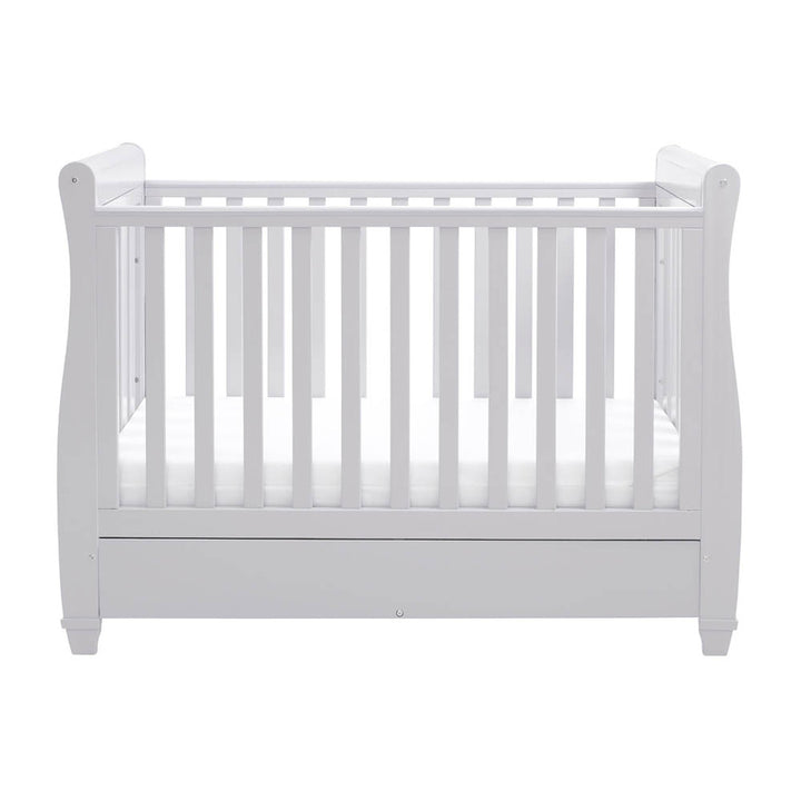 Babymore Eva Sleigh Drop Side Cot Bed - Grey