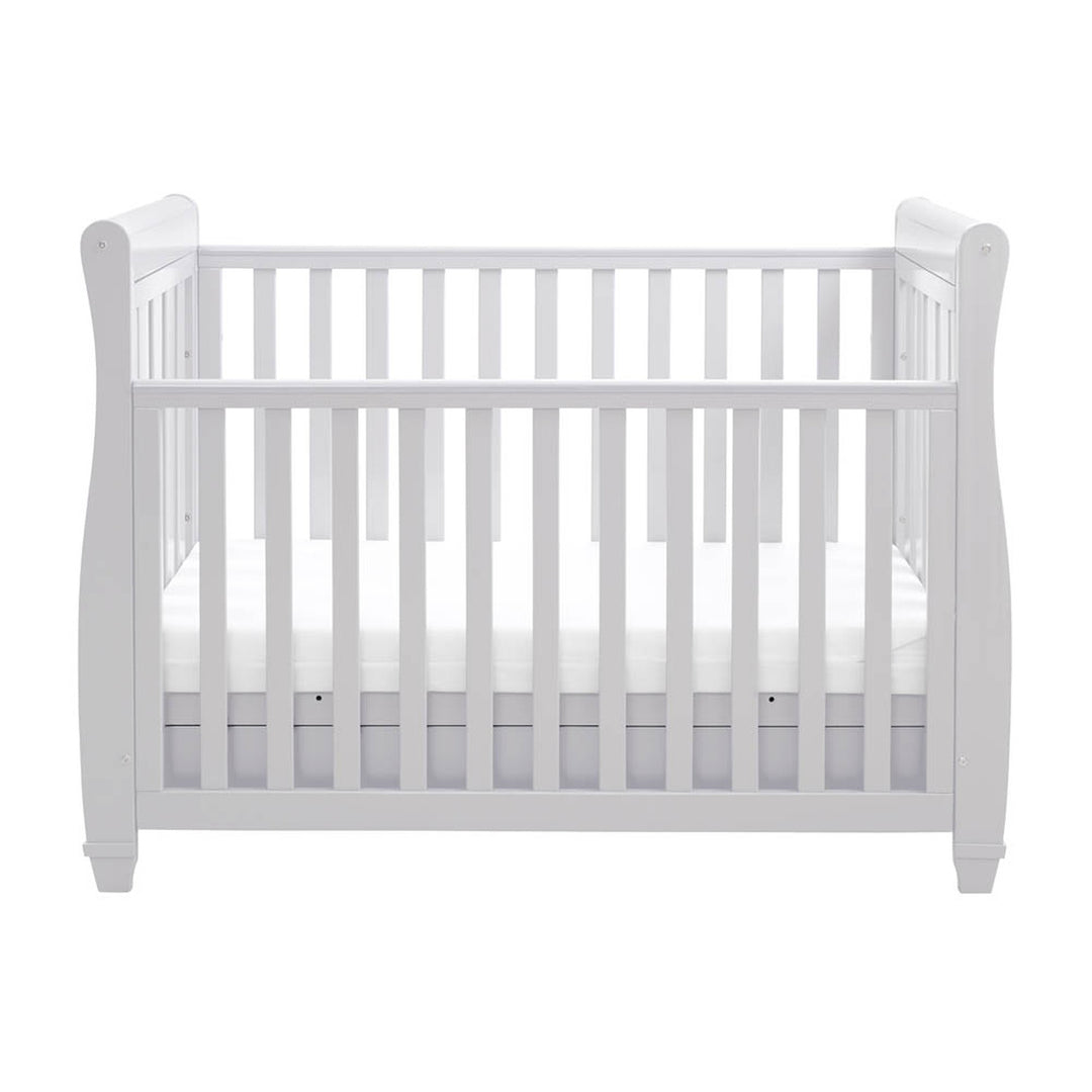 Babymore Eva Sleigh Drop Side Cot Bed - Grey