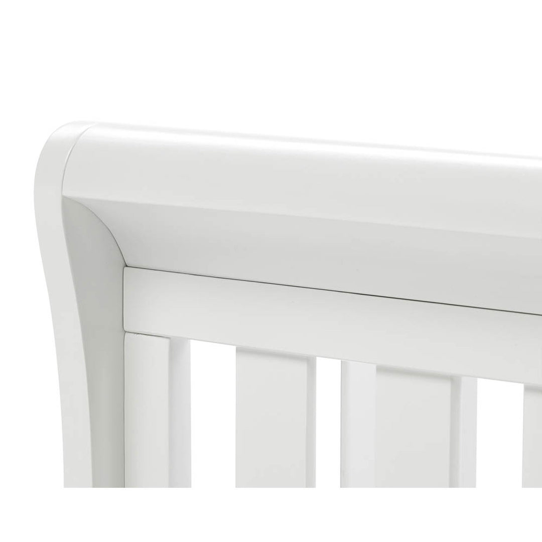 Babymore Eva Sleigh Drop Side Cot Bed - White