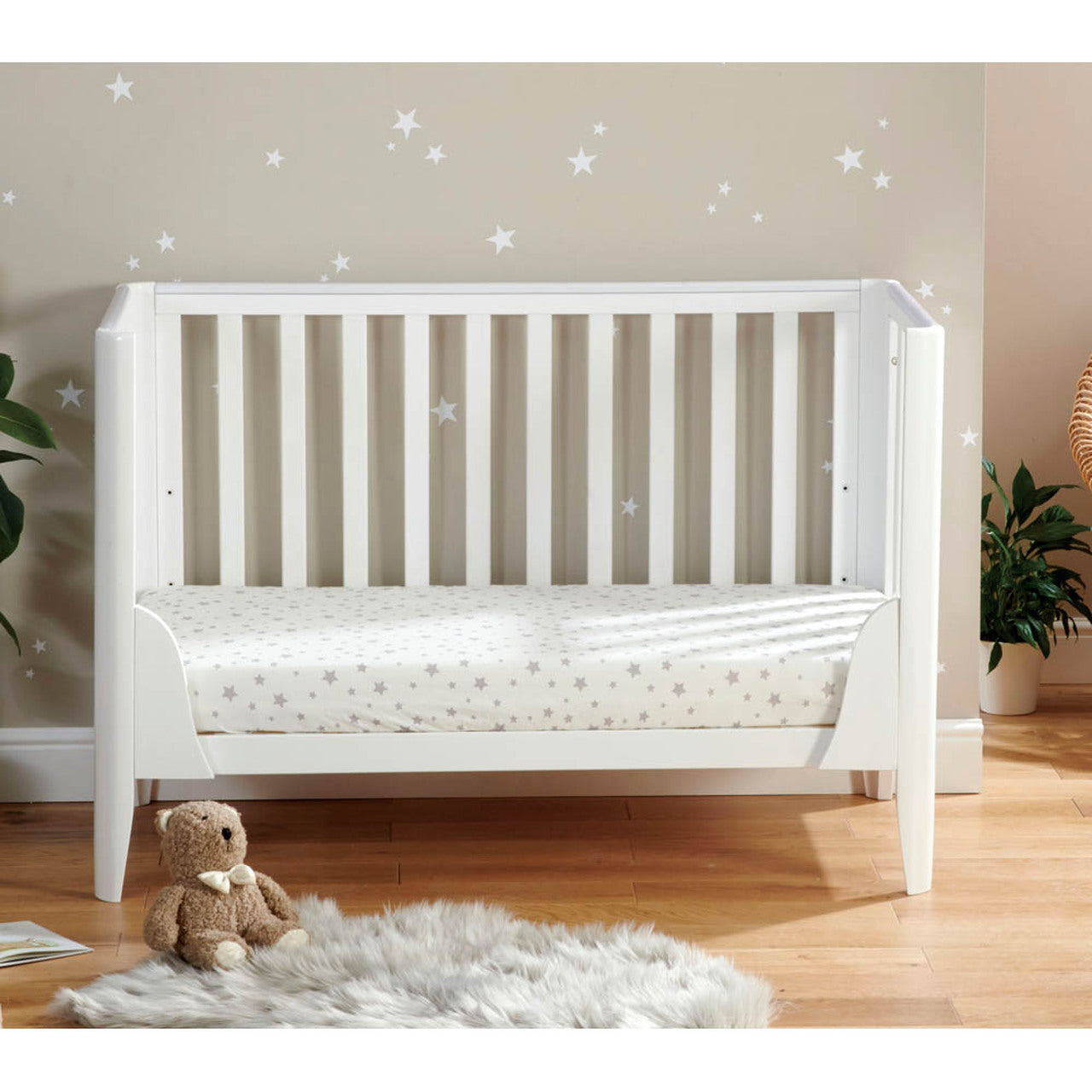 Babymore Iris Cot Bed - White