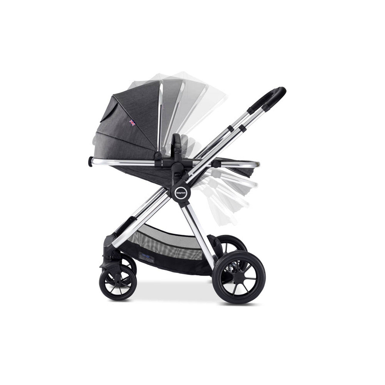 Babymore MeMore V2 Pram Pushchair – Chrome