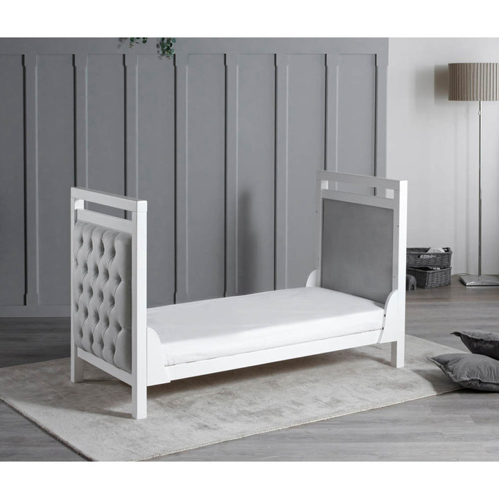 Babymore Velvet Deluxe Cot Bed - White