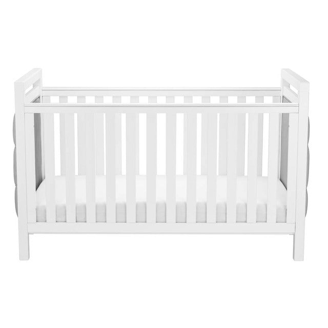 Babymore Velvet Deluxe Cot Bed - White