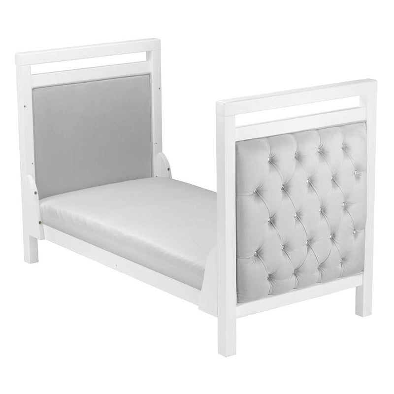 Babymore Velvet Deluxe Cot Bed - White