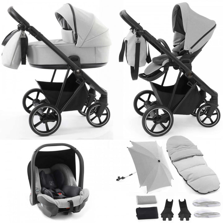 Babystyle Prestige Vogue 12 Piece Travel System Bundle - Black/Flint