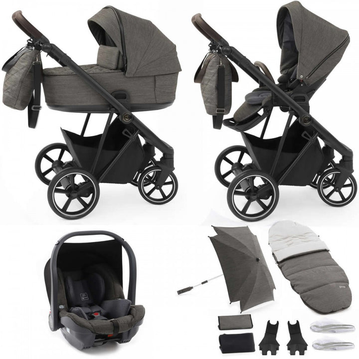 Babystyle Prestige Vogue 12 Piece Travel System Bundle - Black/Mountain