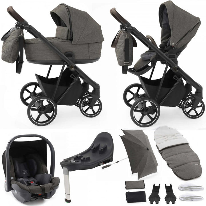 Babystyle Prestige Vogue 13 Piece Travel System Bundle - Black/Mountain