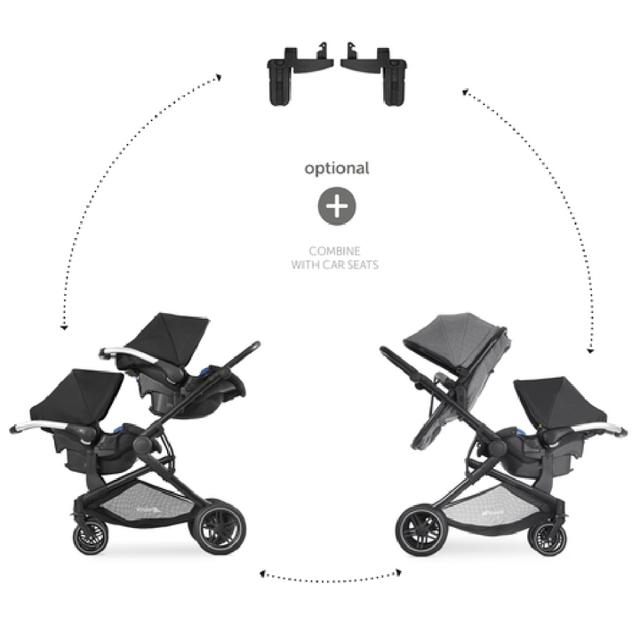 Hauck Melange Grey Atlantic Twin Tandem