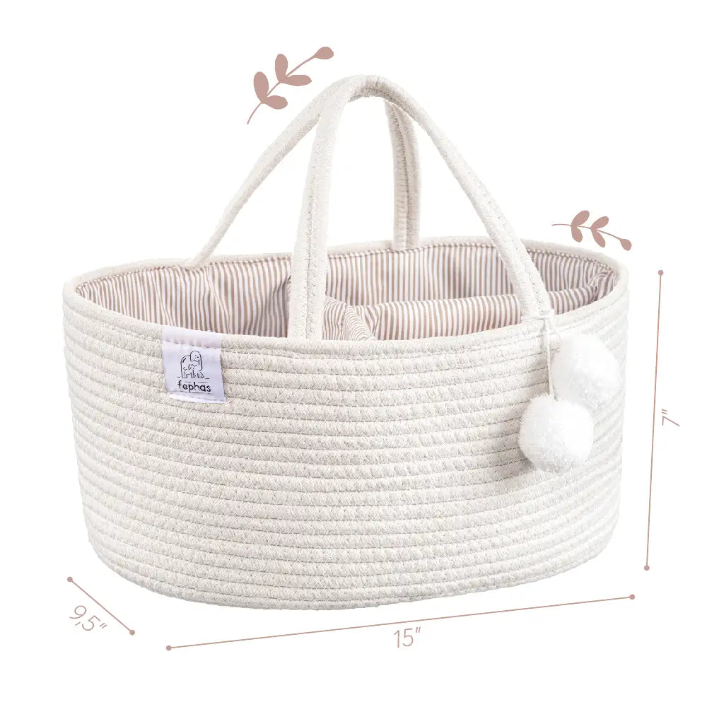 Cotton Rope Caddy - Off white