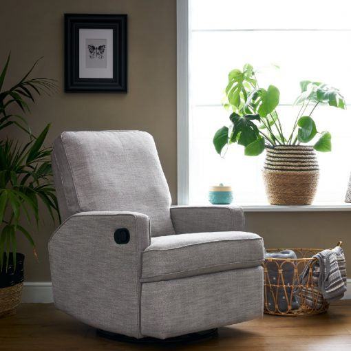 Obaby Madison Swivel Glider Recliner Chair - Pebble