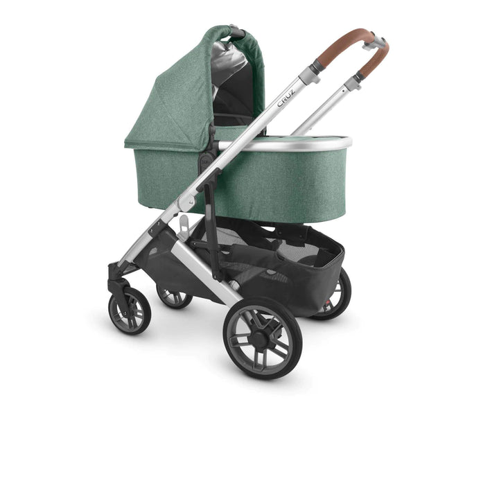 UPPAbaby Cruz Pushchair & Carrycot - Emmett (Sage Green Melange/Silver/Saddle Leather)