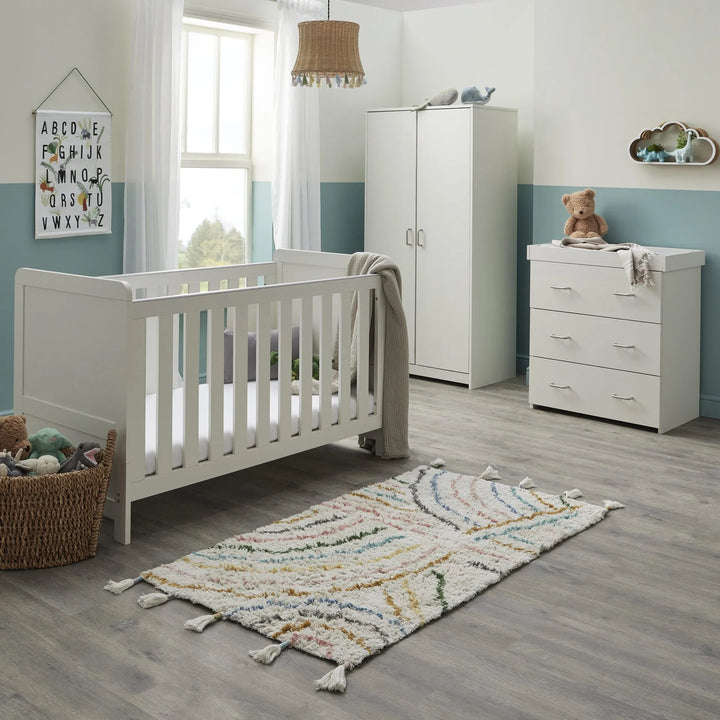 Babymore Caro 3 Piece Room Set – Whitewash