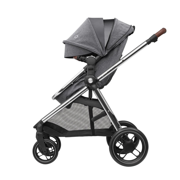 Maxi-Cosi Zelia Luxe with Cabriofix i-Size & Base Travel System in Twillic Grey