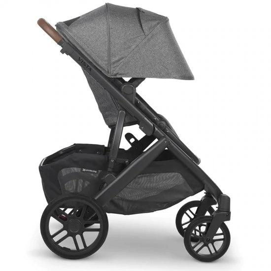 UPPAbaby Vista Twin Pushchair & Carrycot - Greyson (Charcoal Melange/Carbon/Saddle Leather)