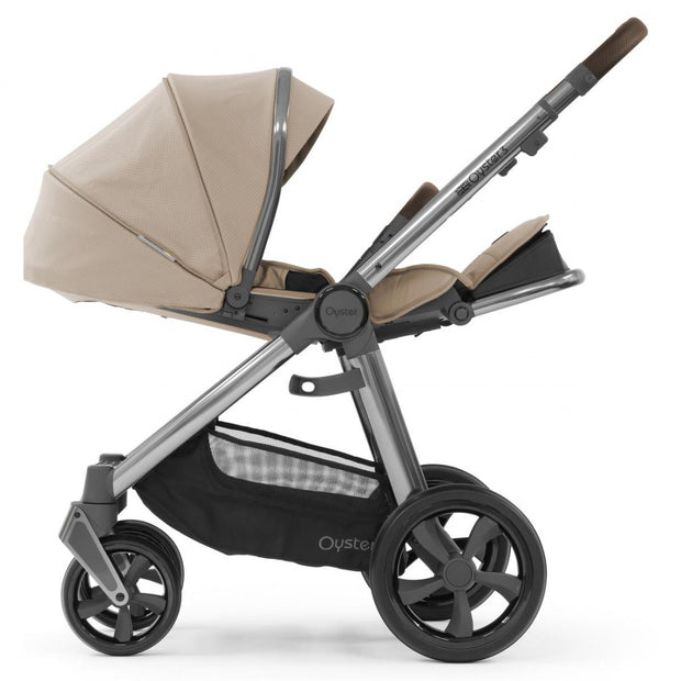 Babystyle Oyster 3 Luxury 7 Piece Package, Gun Metal Chassis - Butterscotch
